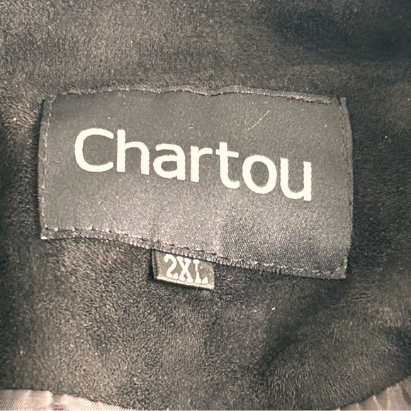 Chartou Faux Suede Fringe Cropped Moto Jacket - Picture 9 of 15